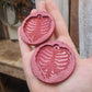 2 Ribcage Heart Silicone Moulds