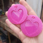 2 Plain Heart Spank Paddles Silicone Moulds