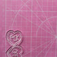 2.5 inch F Off Hearts Silicone Mould