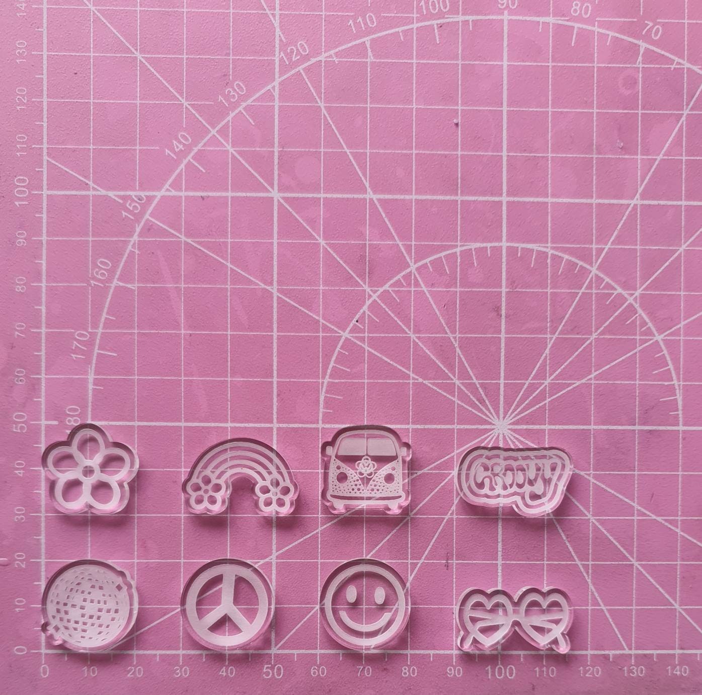 70s Themed Filler Bits Pallette Silicone Mould