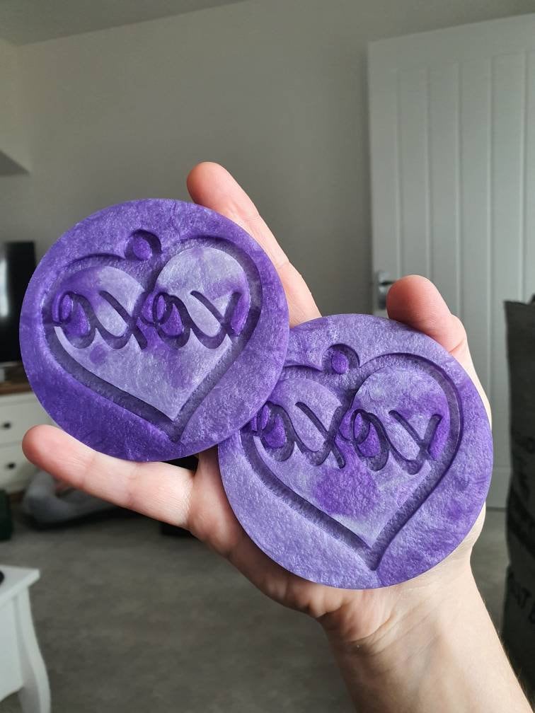 3 inch XOXO Heart Earrings Silicone Moulds