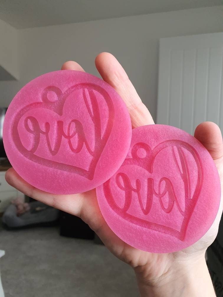 3 inch Love Heart Earrings Silicone Moulds