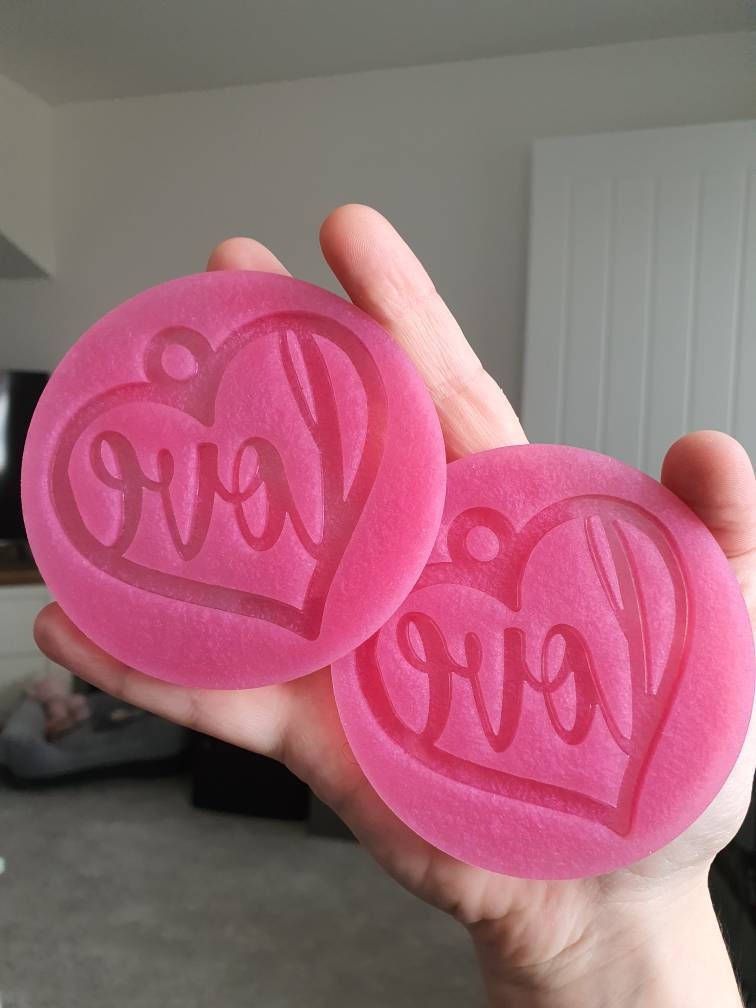 3 inch Love Heart Earrings Silicone Moulds