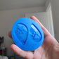 2 inch Dog Paw Teardrop Earrings Silicone Mould
