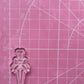 2 inch Bow Skull Daggers Silicone Mould