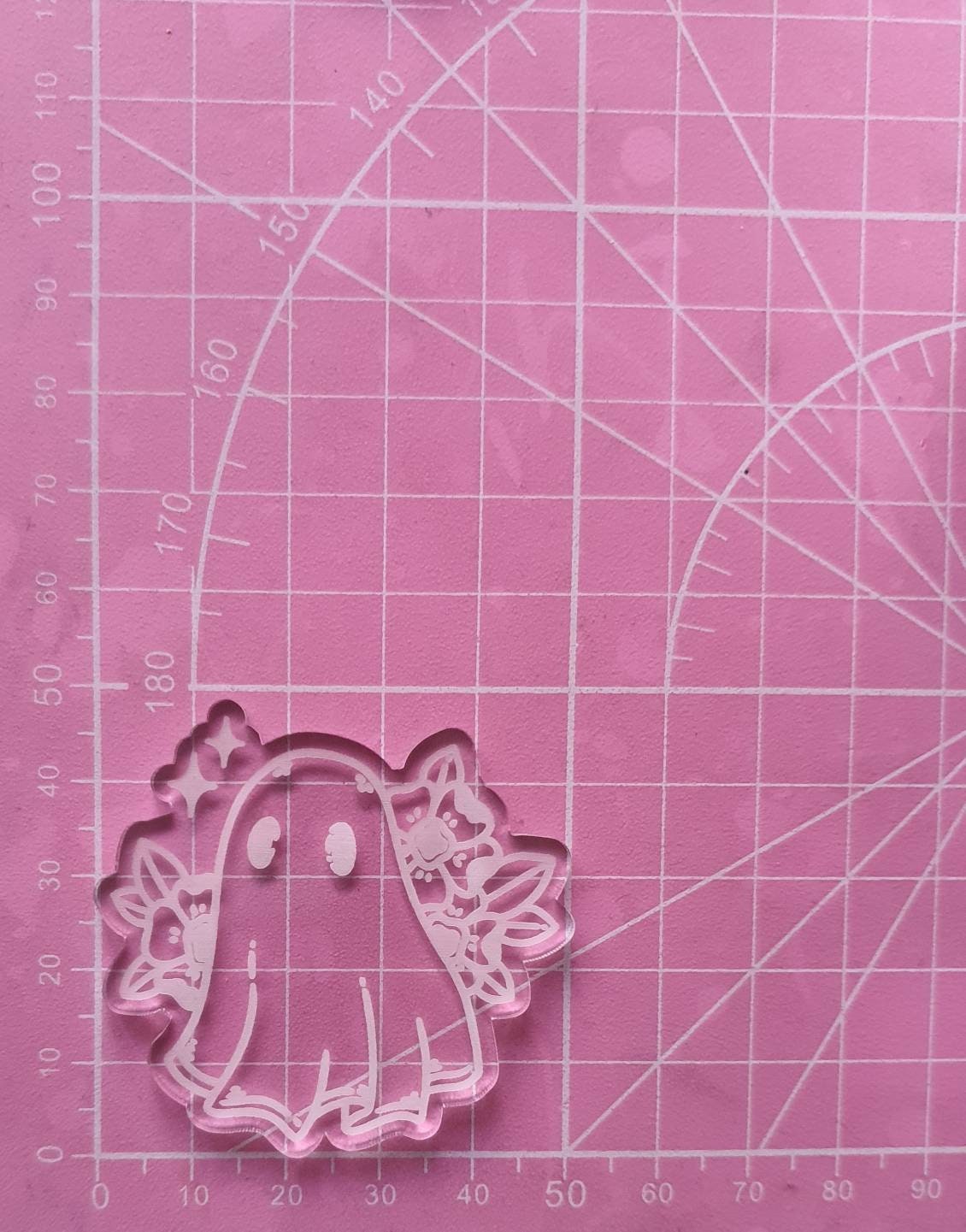 2 inch Floral Ghosts Silicone Mould