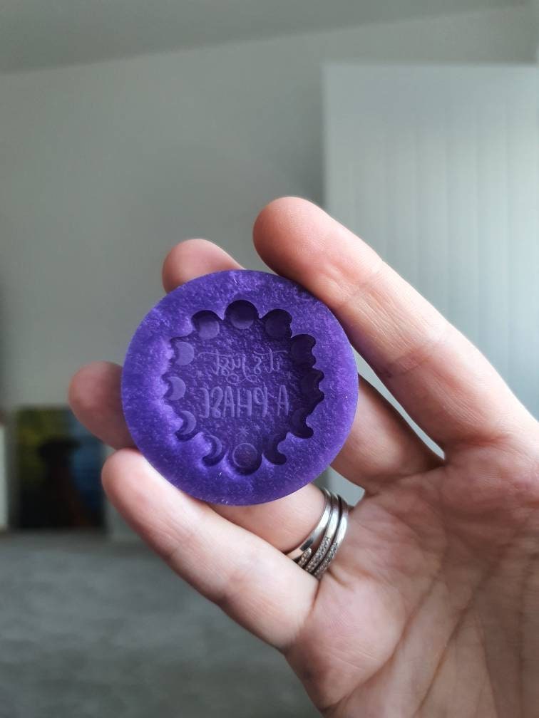 1.5 inch It's Just A Phase Moon Phase Silicone Mould