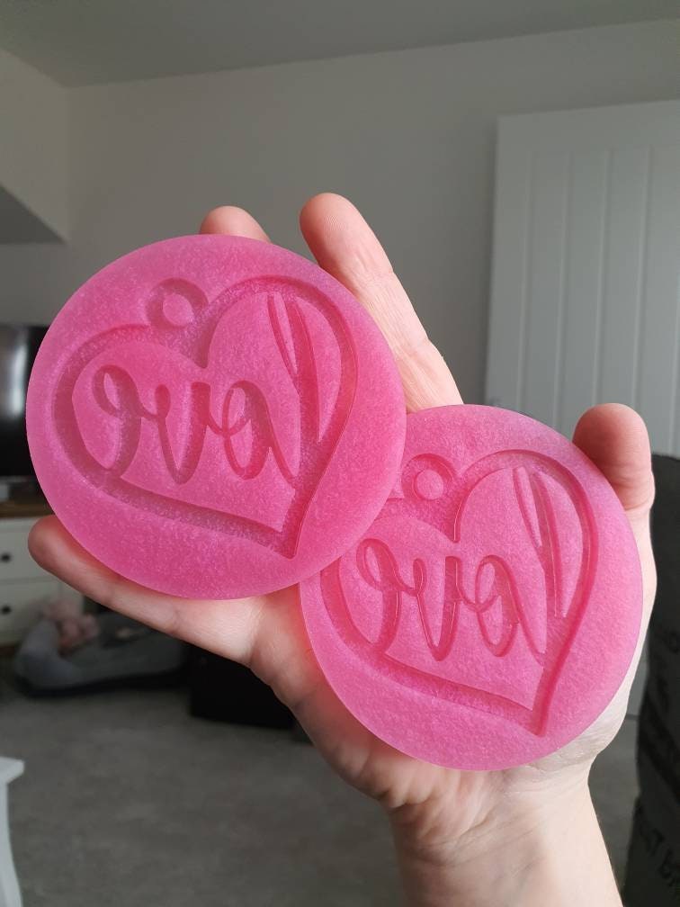 3 inch Love Heart Earrings Silicone Moulds