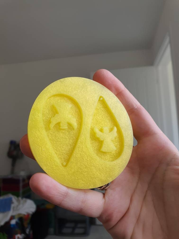 2 inch Christmas Angel Teardrop Earrings Silicone Mould