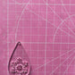 2 inch Christmas Snowflake Teardrop Earrings Silicone Mould
