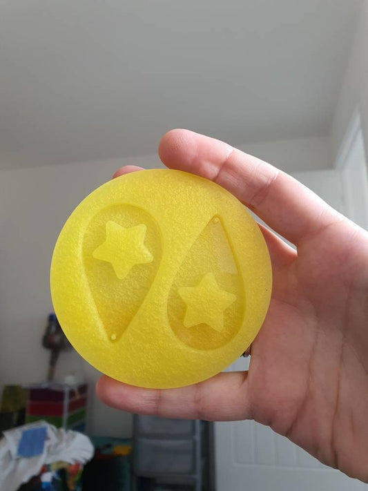 2 inch Star Teardrop Earrings Silicone Mould