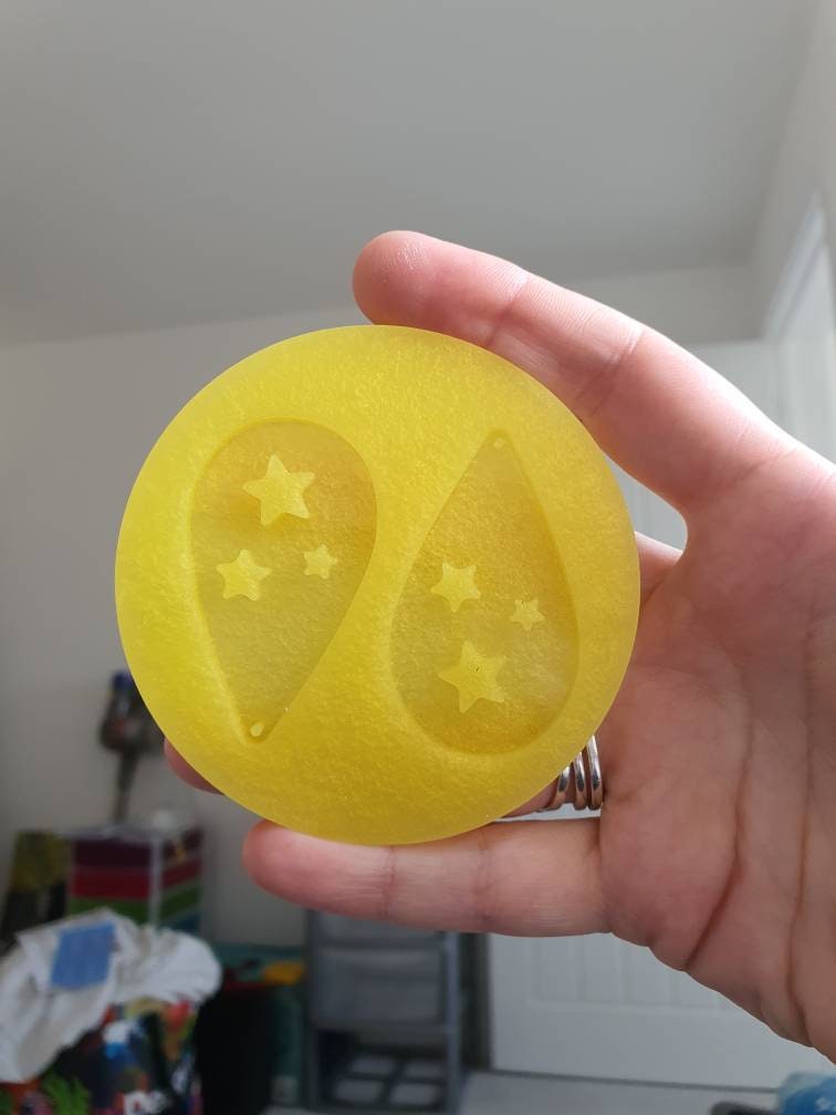 2 inch Stars Teardrop Earrings Silicone Mould