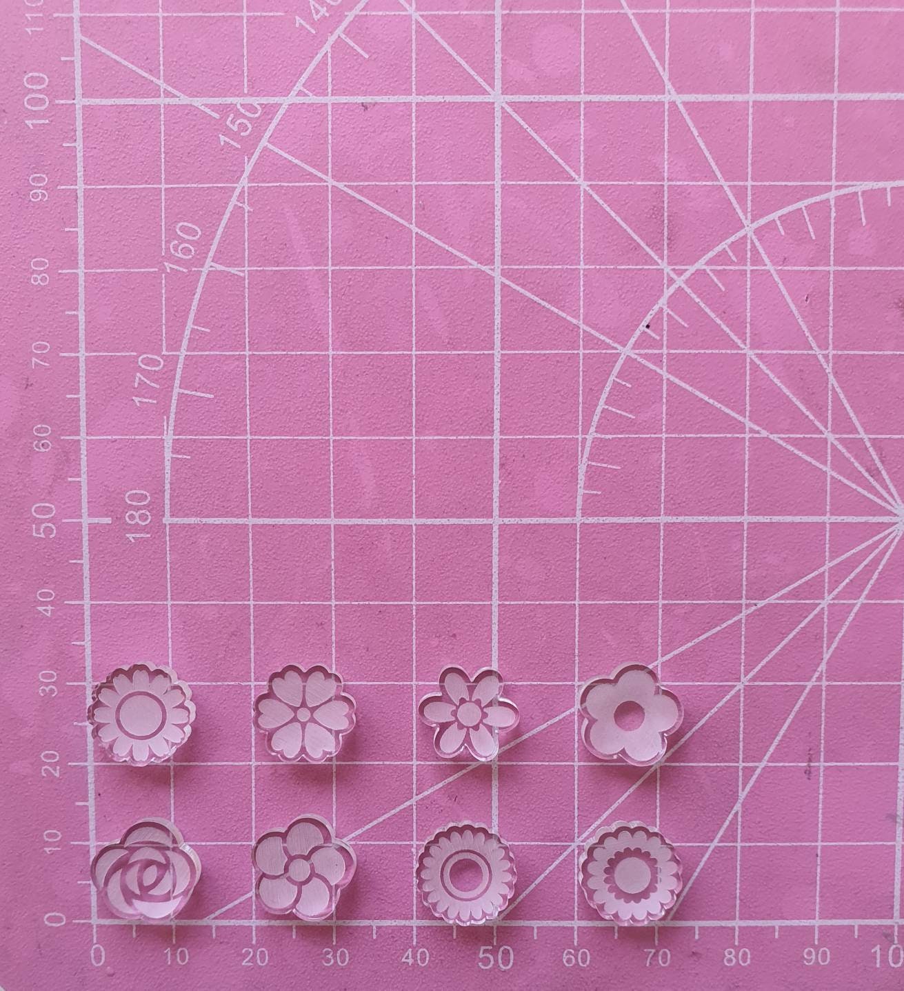 0.5 inch Flowers Set 2 Silicone Mould