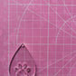 2 inch Dog Paw Teardrop Earrings Silicone Mould