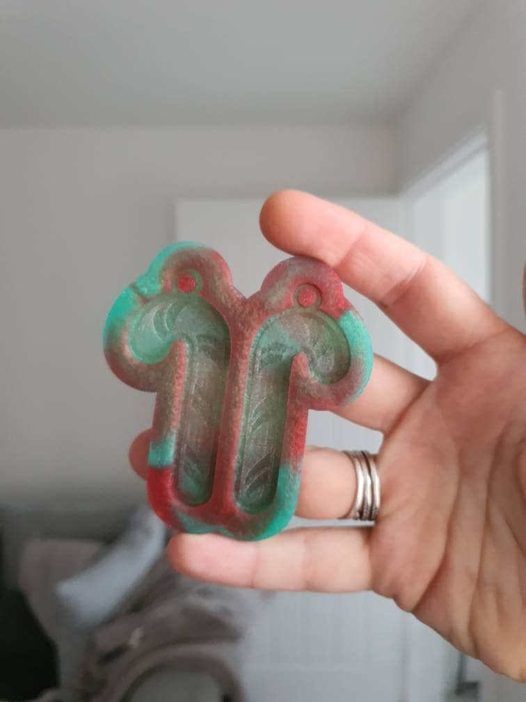 2.5 inch Christmas Candy Canes Silicone Mould