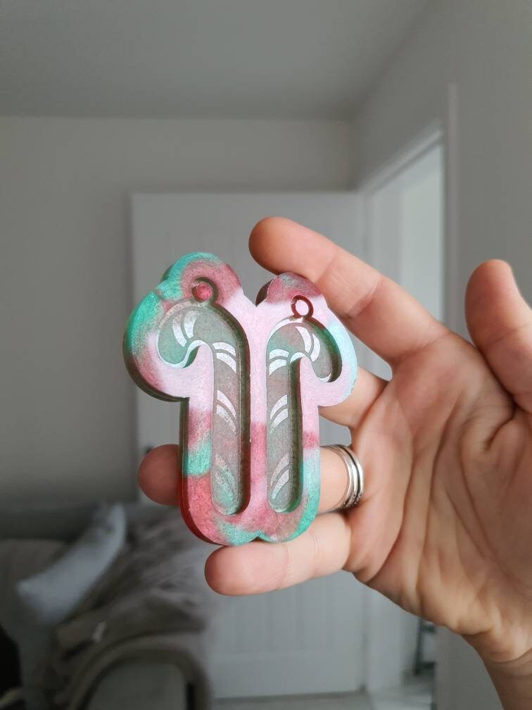 2.5 inch Christmas Candy Canes Silicone Mould