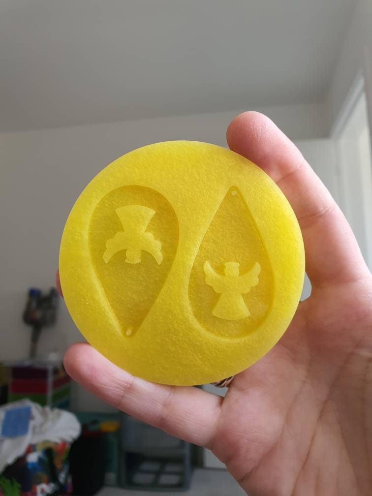 2 inch Christmas Angel Teardrop Earrings Silicone Mould