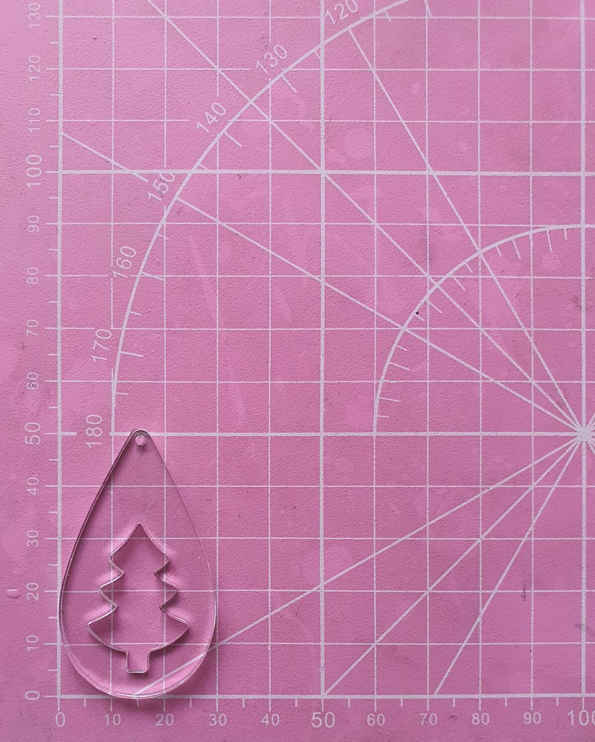 2 inch Christmas Tree Teardrop Earrings Silicone Mould