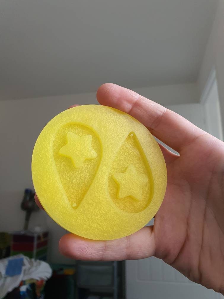 2 inch Star Teardrop Earrings Silicone Mould