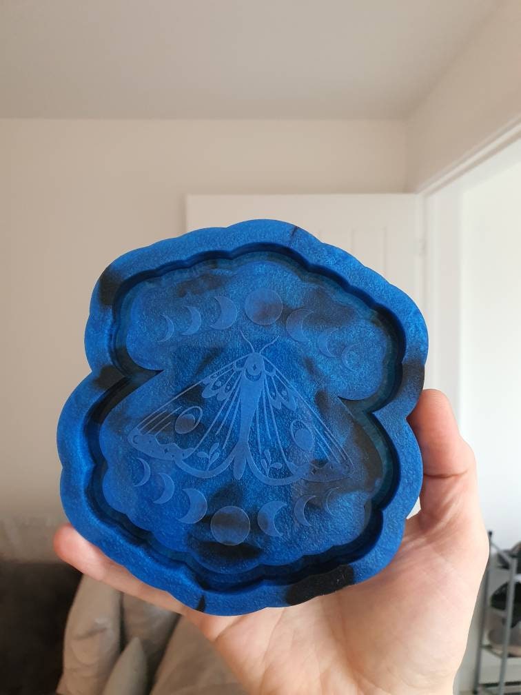 5.5 inch Moonphase Moth Tray Silicone Mould