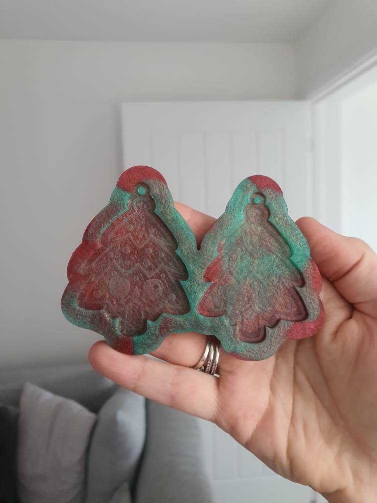 2.5 inch Spooky Cute Christmas Trees Silicone Mould