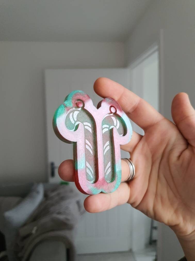 2.5 inch Christmas Candy Canes Silicone Mould