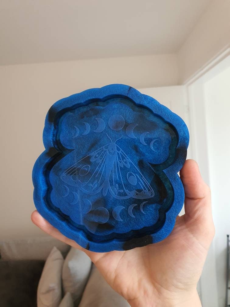 5.5 inch Moonphase Moth Tray Silicone Mould