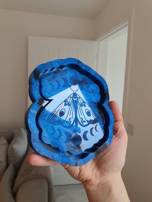 5.5 inch Moonphase Moth Tray Silicone Mould