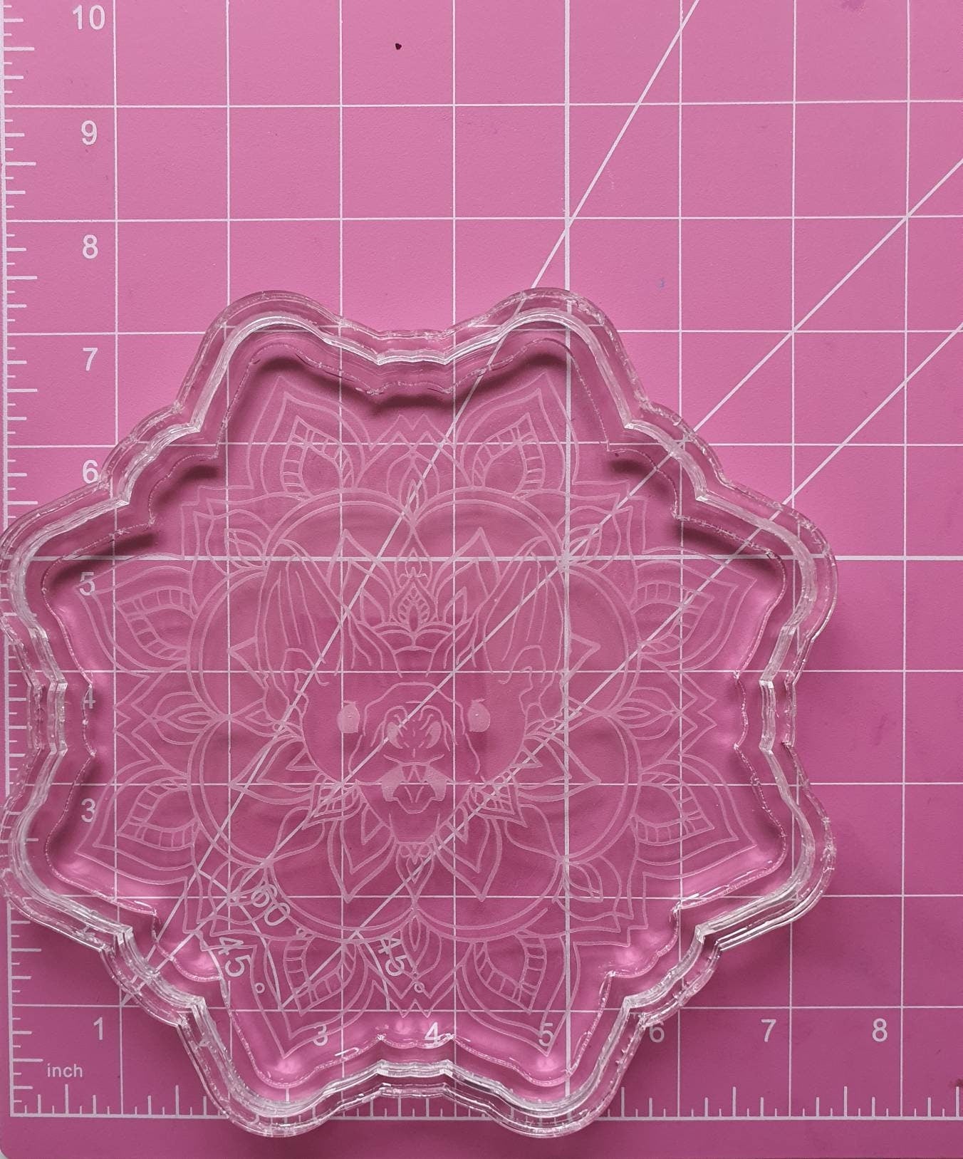 6.5 inch Bat Mandala Silicone Mould