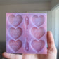 1.6 inch Rude Love Hearts Silicone Mould Set 2