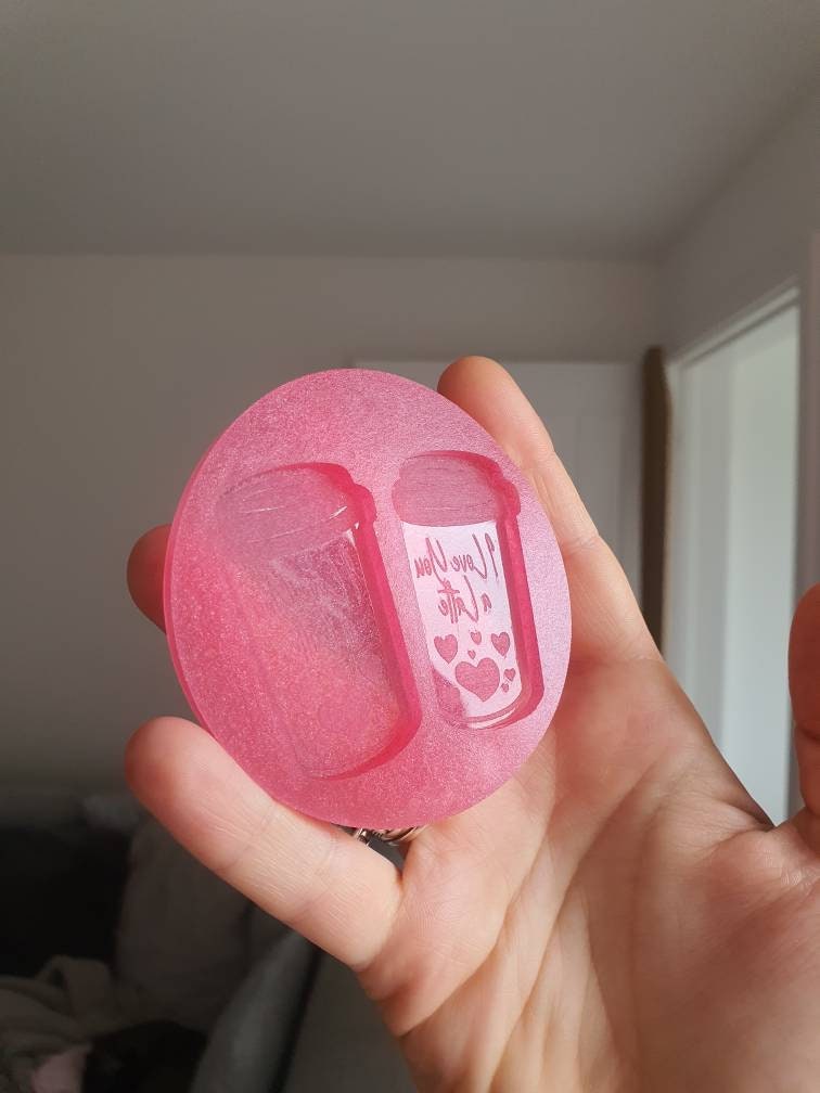2 inch I Love You A Latte Coffee Cups Silicone Mould