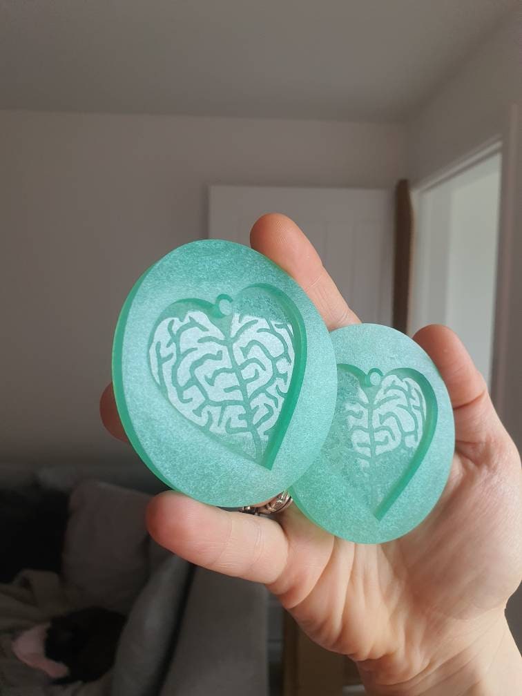 2.1 inch Brain Heart Silicone Moulds