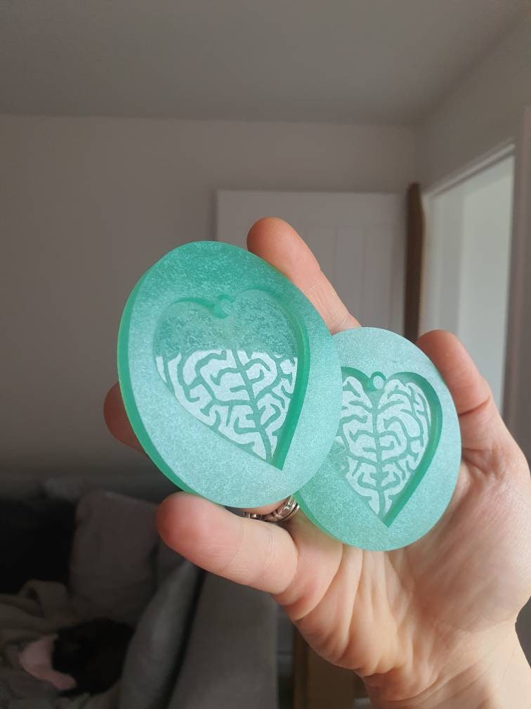 2.1 inch Brain Heart Silicone Moulds