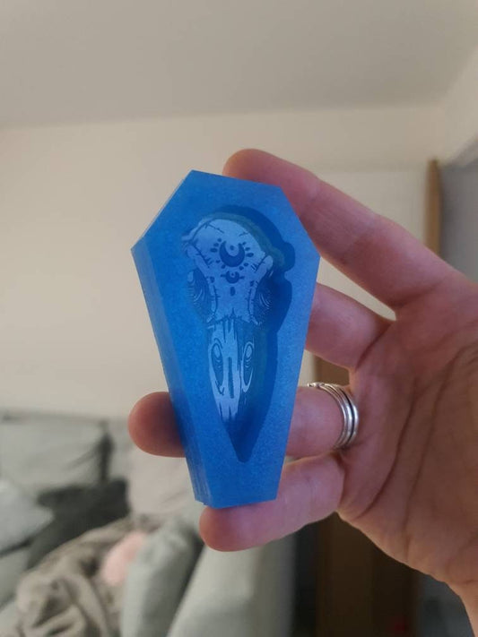 2.5 inch Raven Skull Silicone Mould