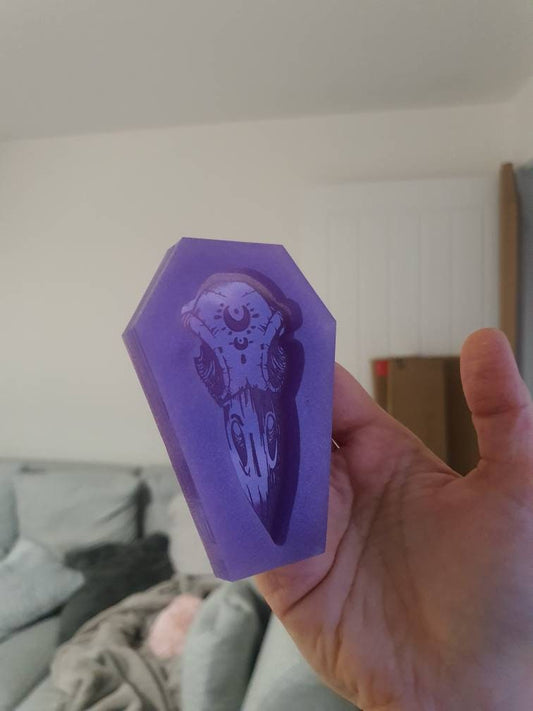 3.5 inch Raven Skull Silicone Mould