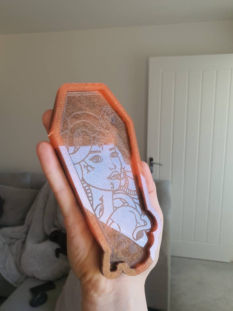 6 inch Snake Lady Coffin Silicone Mould