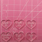 1.6 inch Rude Love Hearts Silicone Mould Set 2