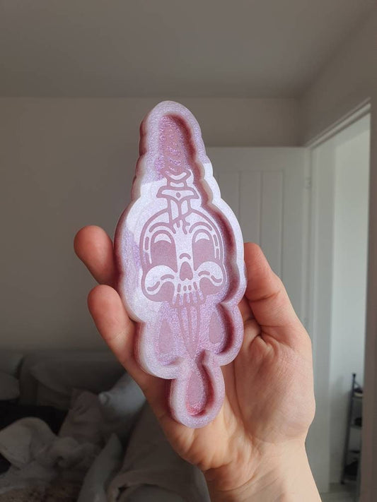 6 inch Dripping Skull Dagger Silicone Mould