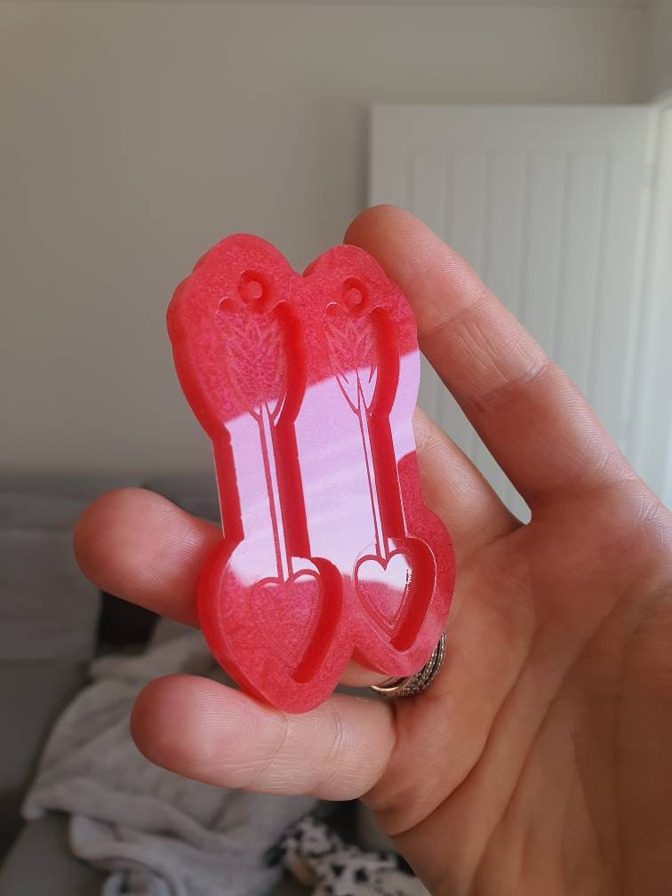 2.5 inch Heart Arrows Silicone Mould