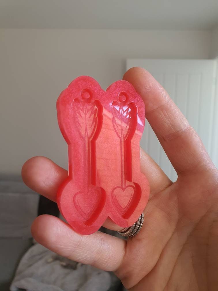 2.5 inch Heart Arrows Silicone Mould