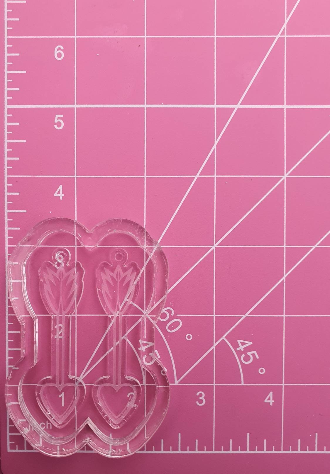 2.5 inch Heart Arrows Silicone Mould