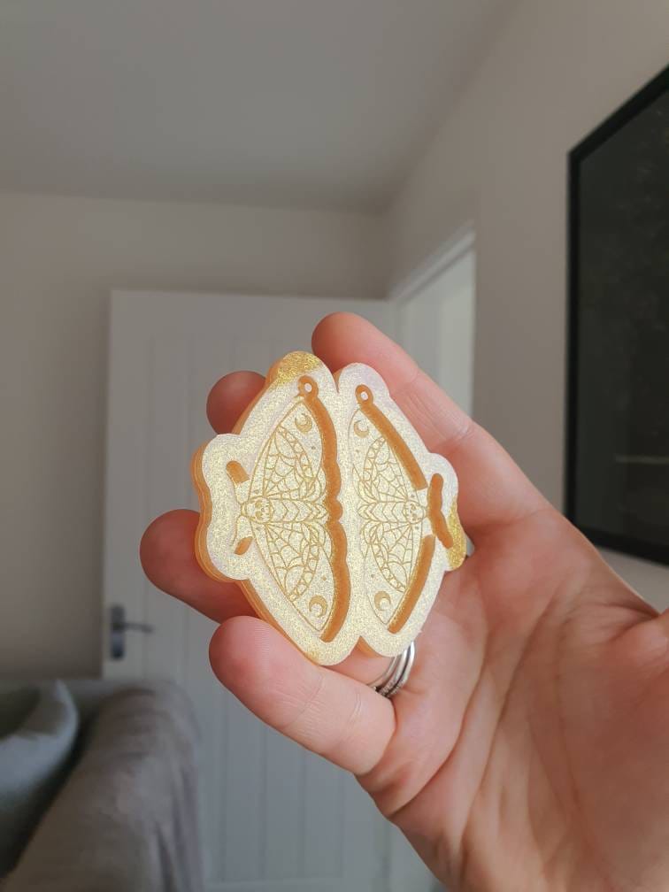 2 inch Cute Moths Silicone Moulds