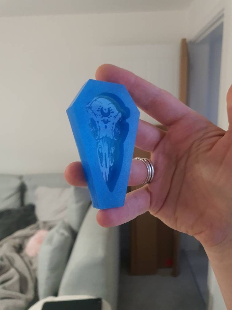 2.5 inch Raven Skull Silicone Mould