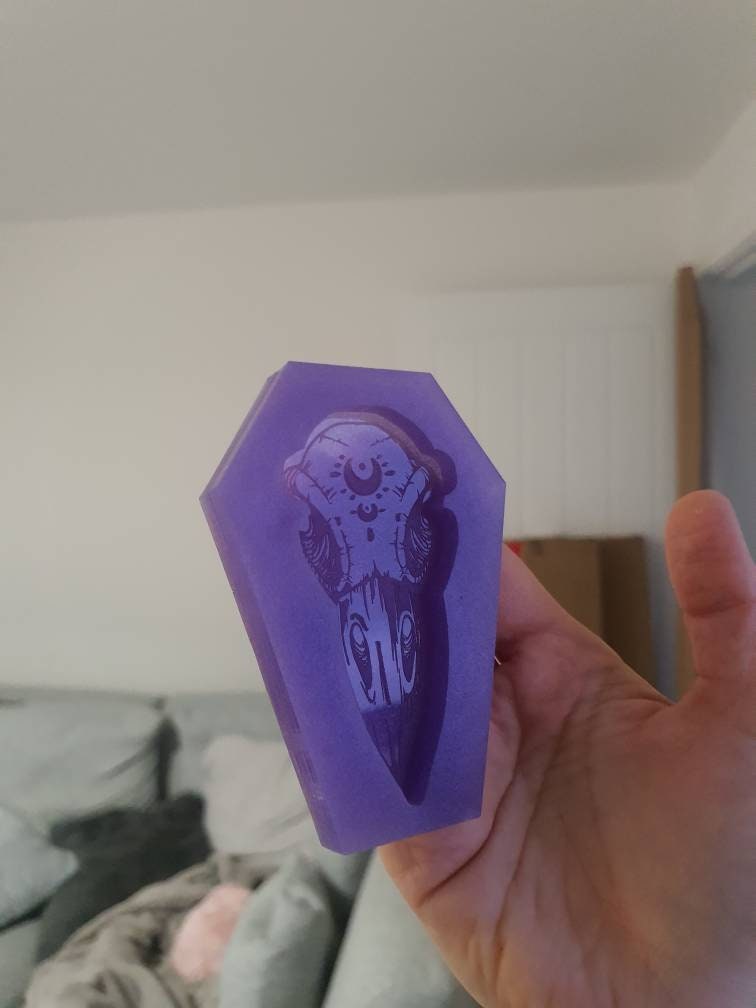 3.5 inch Raven Skull Silicone Mould