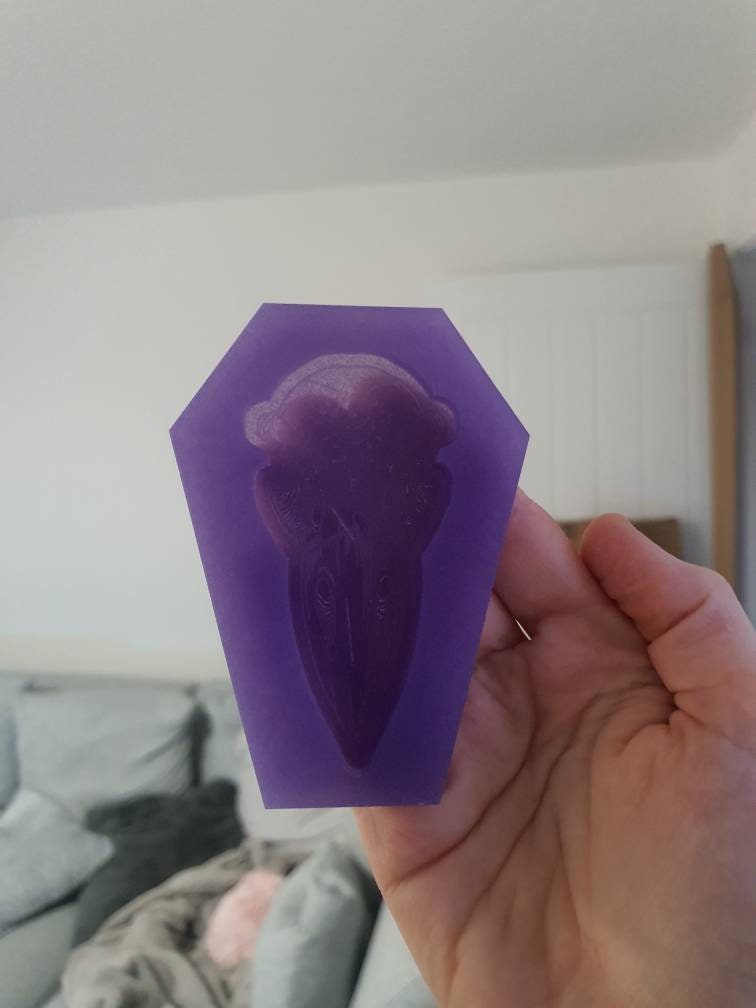 3.5 inch Raven Skull Silicone Mould