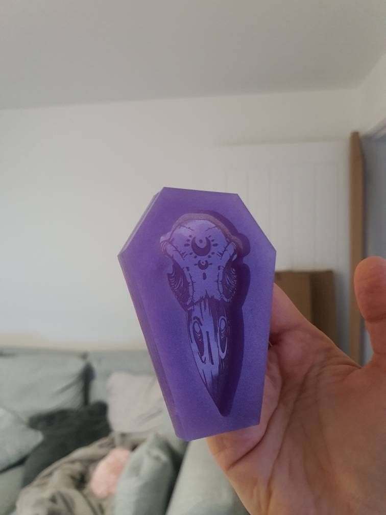 3.5 inch Raven Skull Silicone Mould