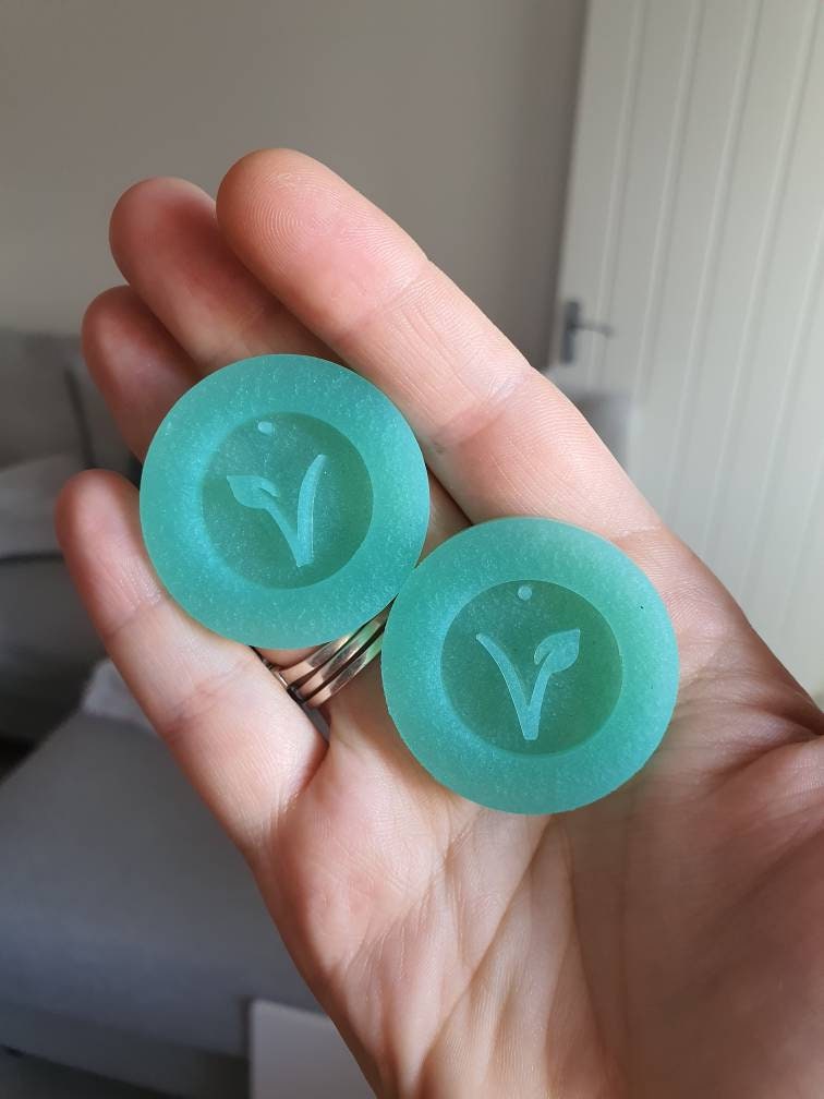 1 inch Vegan Logo Silicone Moulds