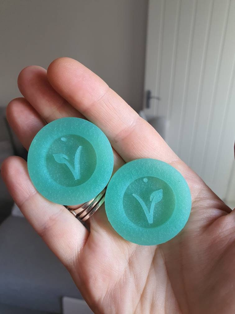 1 inch Vegan Logo Silicone Moulds