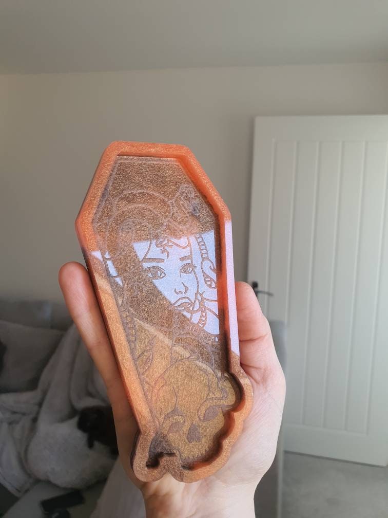 6 inch Snake Lady Coffin Silicone Mould