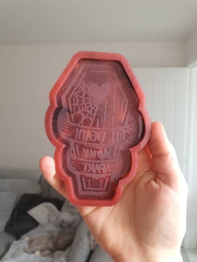 5 inch Till Death Do Us Apart Coffin Silicone Mould